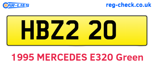 HBZ220 are the vehicle registration plates.