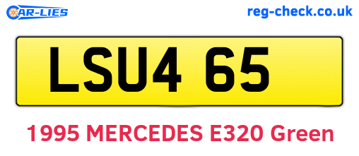 LSU465 are the vehicle registration plates.