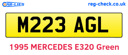 M223AGL are the vehicle registration plates.