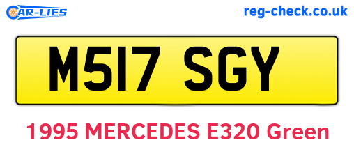 M517SGY are the vehicle registration plates.