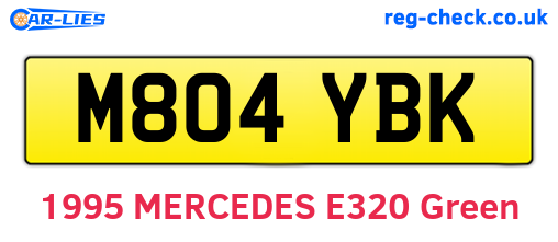 M804YBK are the vehicle registration plates.