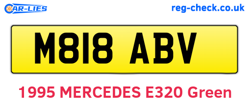M818ABV are the vehicle registration plates.