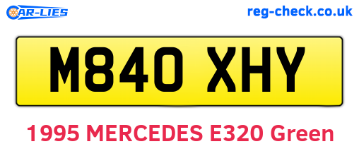 M840XHY are the vehicle registration plates.