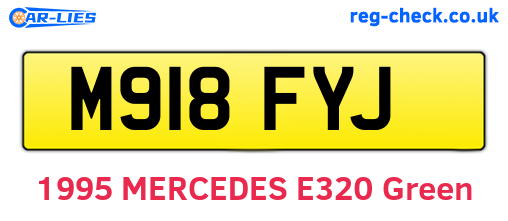 M918FYJ are the vehicle registration plates.