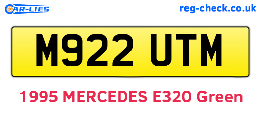 M922UTM are the vehicle registration plates.