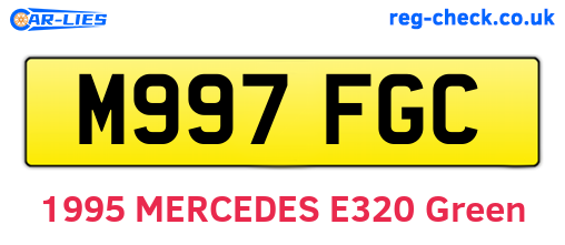 M997FGC are the vehicle registration plates.