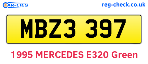 MBZ3397 are the vehicle registration plates.