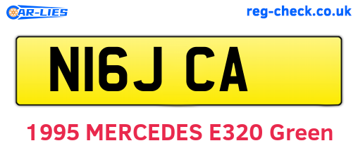 N16JCA are the vehicle registration plates.