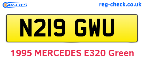 N219GWU are the vehicle registration plates.