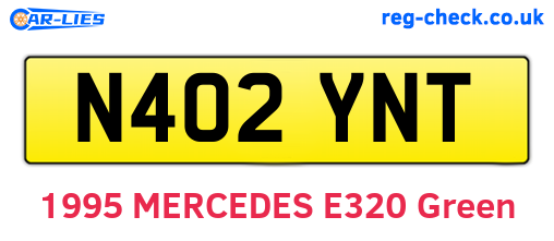 N402YNT are the vehicle registration plates.