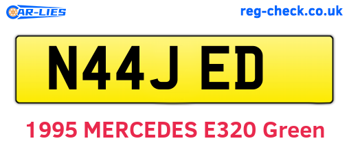 N44JED are the vehicle registration plates.
