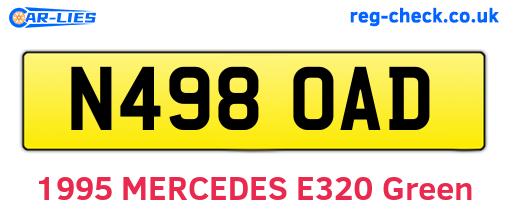 N498OAD are the vehicle registration plates.