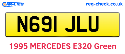 N691JLU are the vehicle registration plates.