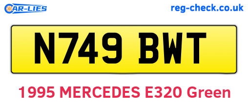 N749BWT are the vehicle registration plates.