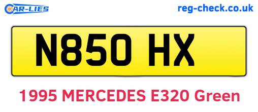 N85OHX are the vehicle registration plates.