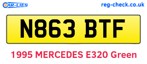 N863BTF are the vehicle registration plates.