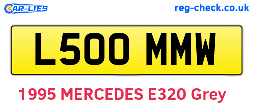 L500MMW are the vehicle registration plates.