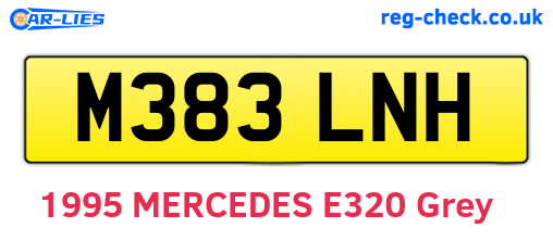 M383LNH are the vehicle registration plates.