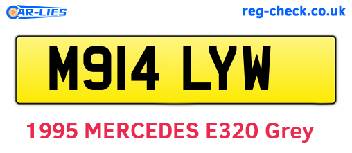 M914LYW are the vehicle registration plates.