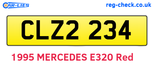 CLZ2234 are the vehicle registration plates.