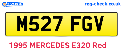 M527FGV are the vehicle registration plates.