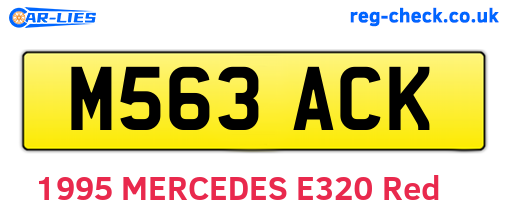 M563ACK are the vehicle registration plates.