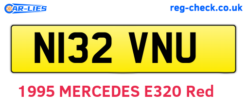 N132VNU are the vehicle registration plates.