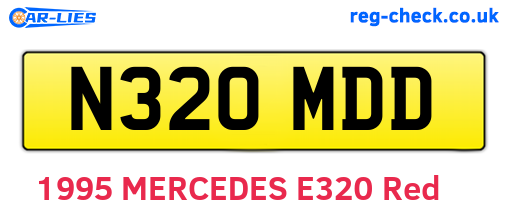 N320MDD are the vehicle registration plates.