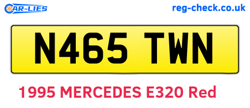 N465TWN are the vehicle registration plates.