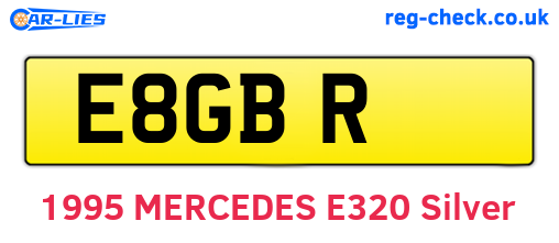 E8GBR are the vehicle registration plates.