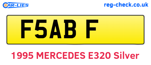 F5ABF are the vehicle registration plates.