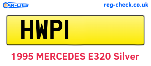 HWP1 are the vehicle registration plates.