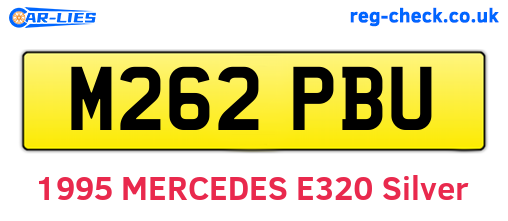 M262PBU are the vehicle registration plates.