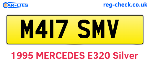 M417SMV are the vehicle registration plates.