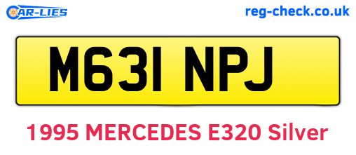 M631NPJ are the vehicle registration plates.