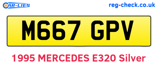 M667GPV are the vehicle registration plates.