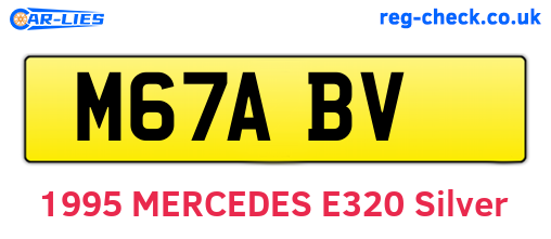 M67ABV are the vehicle registration plates.