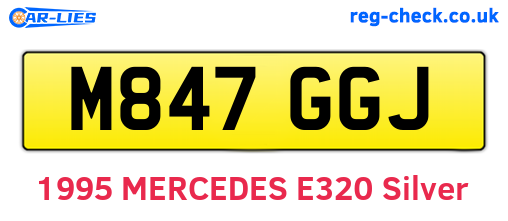 M847GGJ are the vehicle registration plates.