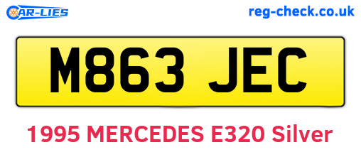 M863JEC are the vehicle registration plates.