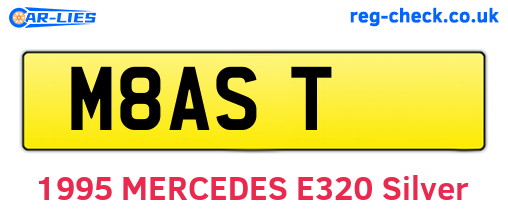 M8AST are the vehicle registration plates.
