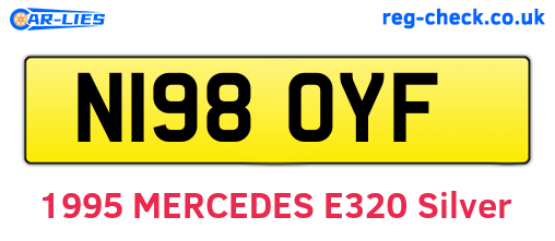 N198OYF are the vehicle registration plates.