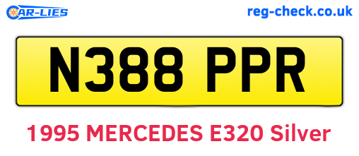 N388PPR are the vehicle registration plates.