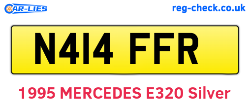 N414FFR are the vehicle registration plates.