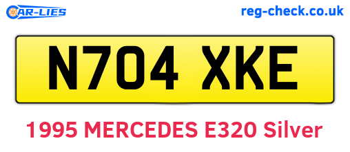 N704XKE are the vehicle registration plates.