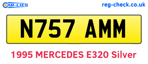 N757AMM are the vehicle registration plates.