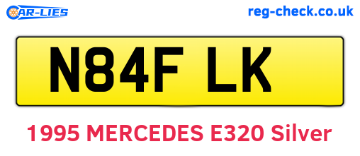 N84FLK are the vehicle registration plates.