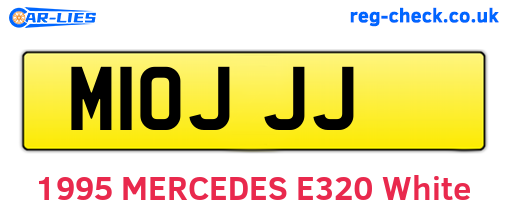 M10JJJ are the vehicle registration plates.