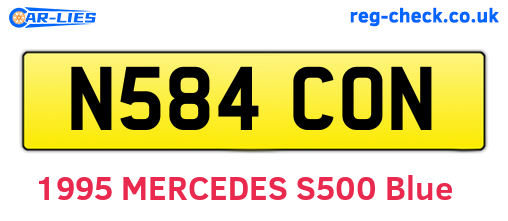 N584CON are the vehicle registration plates.