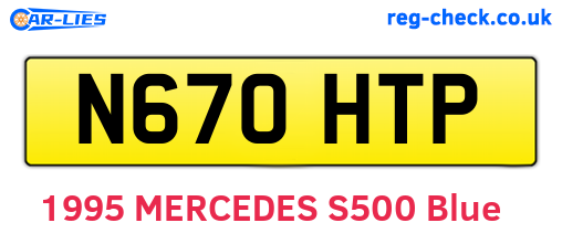 N670HTP are the vehicle registration plates.