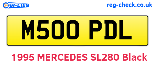 M500PDL are the vehicle registration plates.